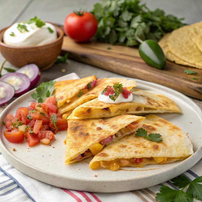 Cheesy Quesadilla with Fresh Salsa