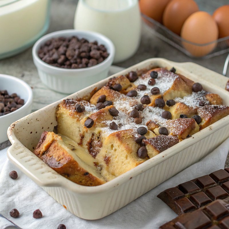 Decadent Chocolate Chip Bread Pudding