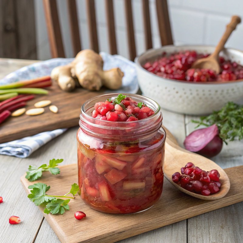 Rhubarb and Pomegranate Relish