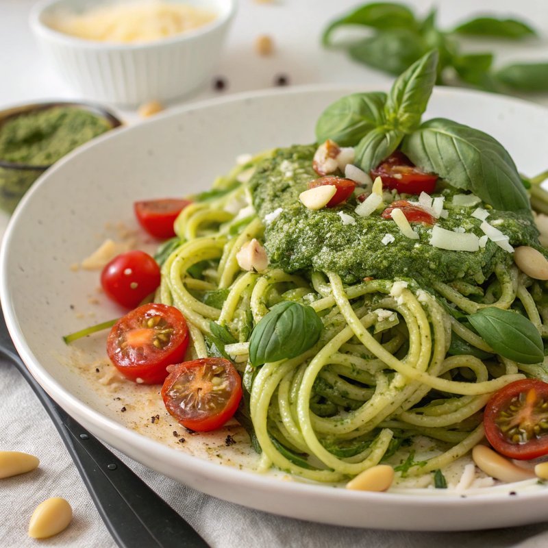 Keto Zucchini Noodles with Pesto