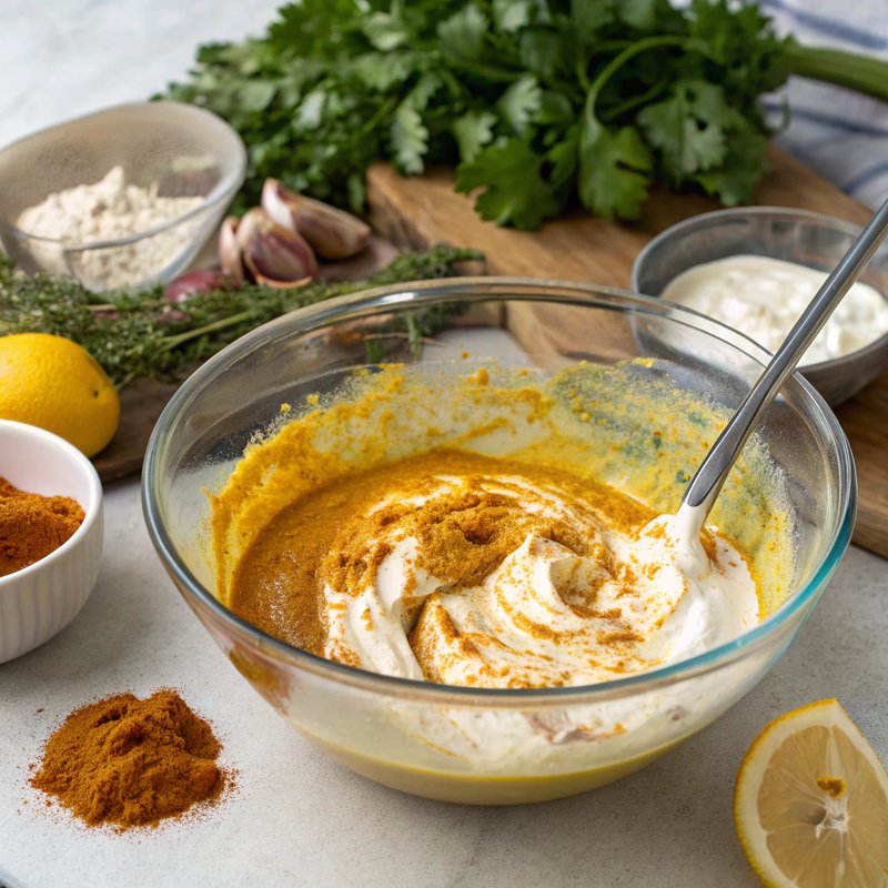 Creamy Greek Yogurt and Tandoori Spices Marinade