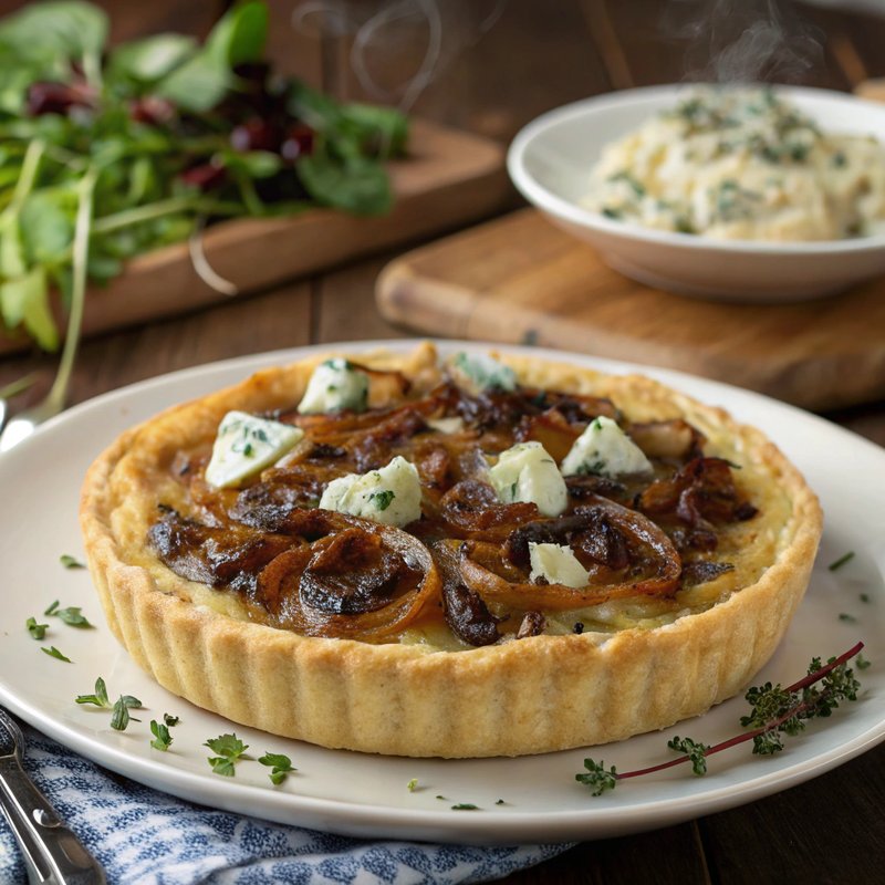Savory Onion and Blue Cheese Tart