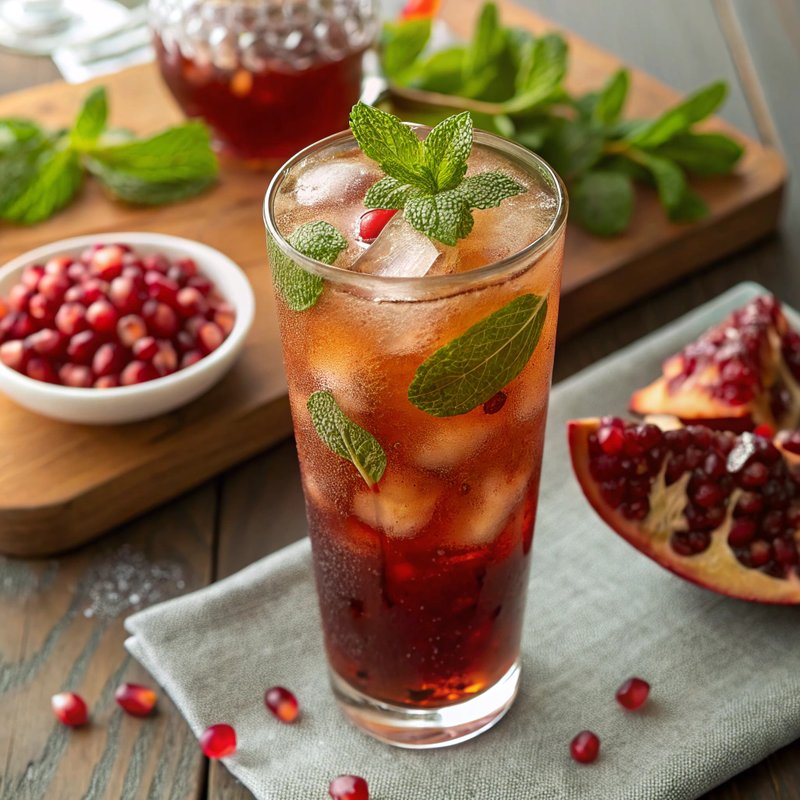 Pomegranate and Mint Cold Brew