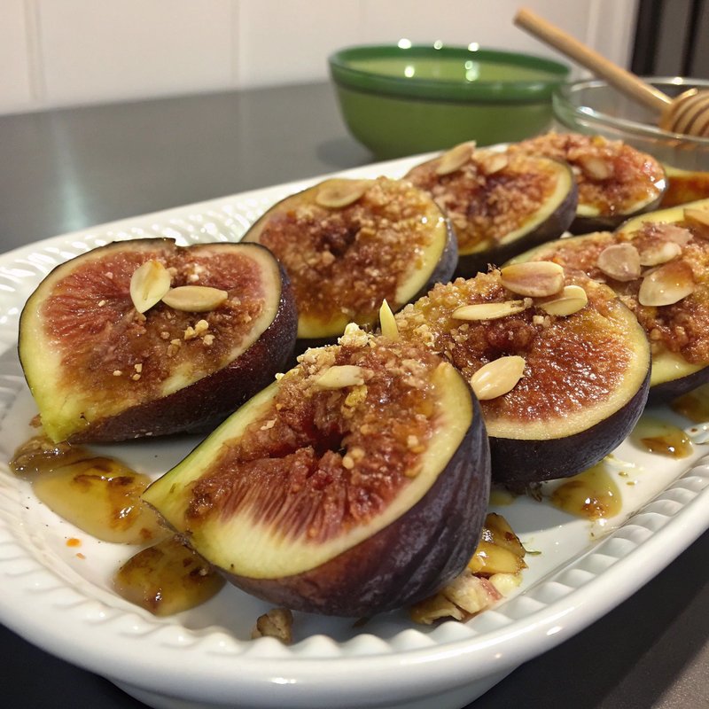Fig and Almond Crusted Figs