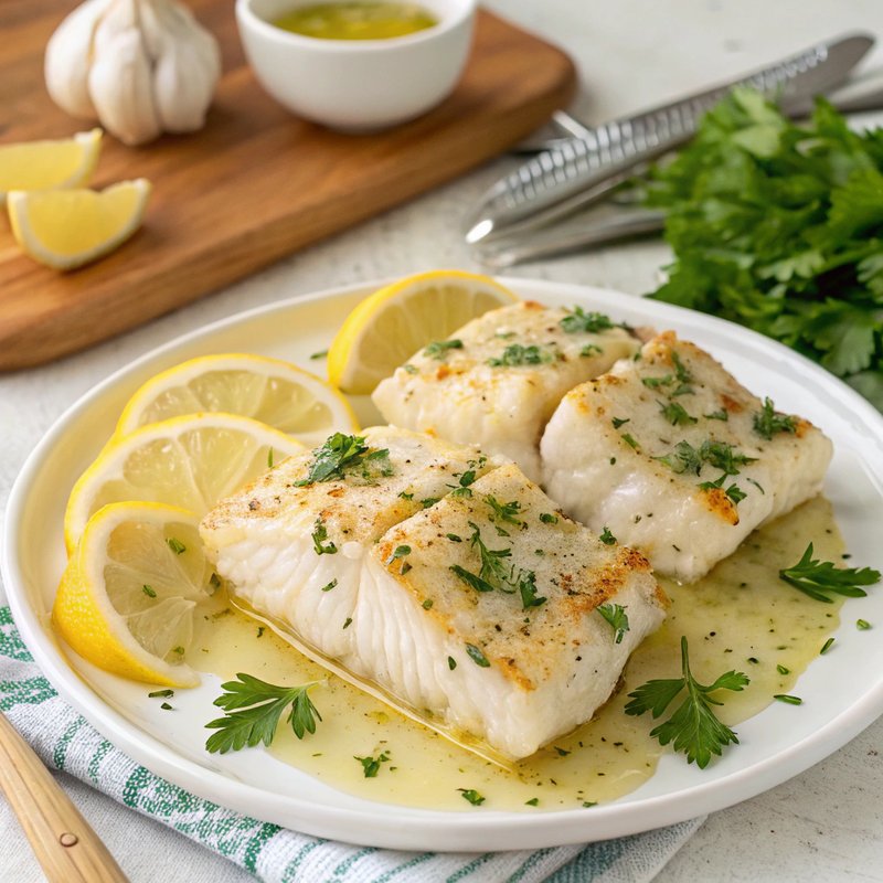 Garlic Butter Baked Cod