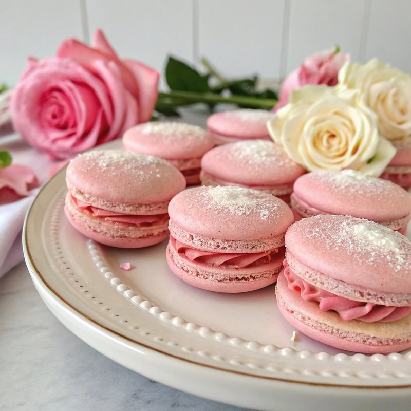 Rose Macarons