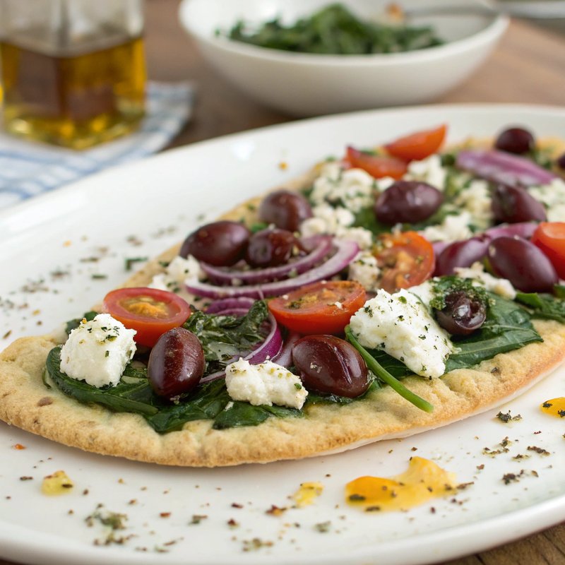 Enhanced Spinach and Feta Flatbread