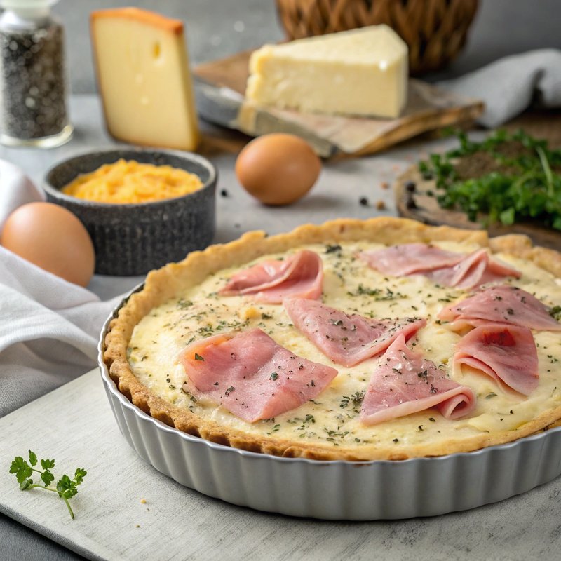 Havarti Cheese and Ham Tart