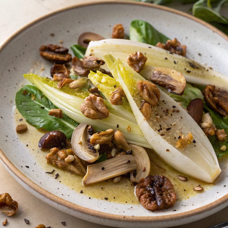 Warm Endive and Mushroom Salad