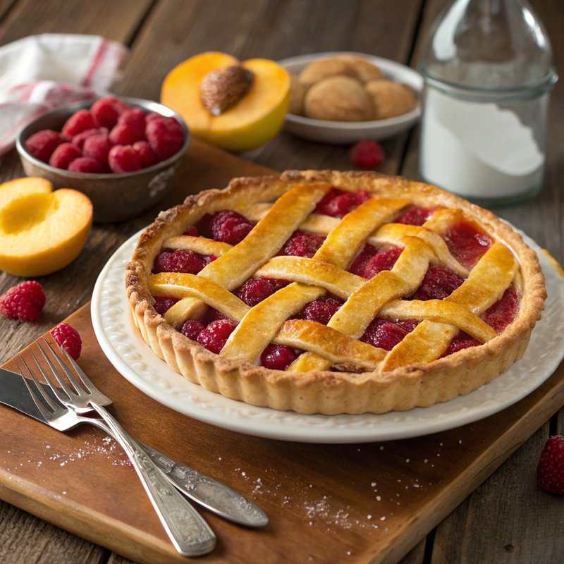 Raspberry Peach Pie
