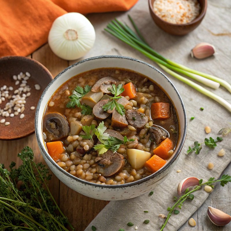 Hearty Mushroom and Barley Stew