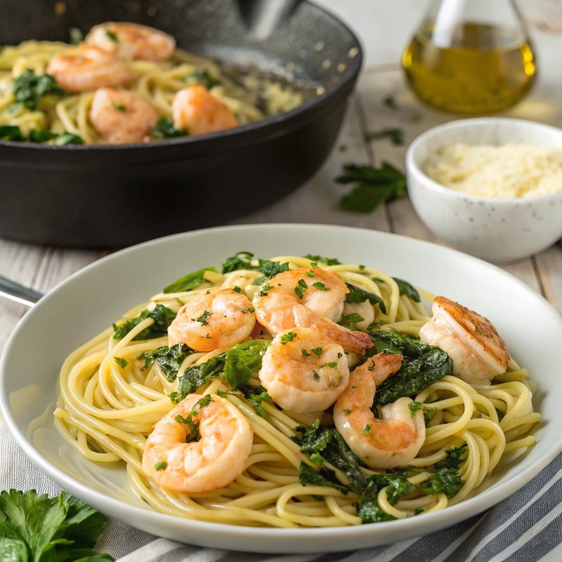 Spinach and Shrimp Scampi