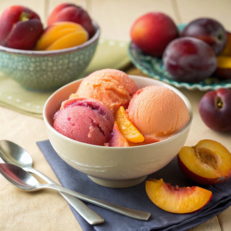 Peach and Plum Sorbet