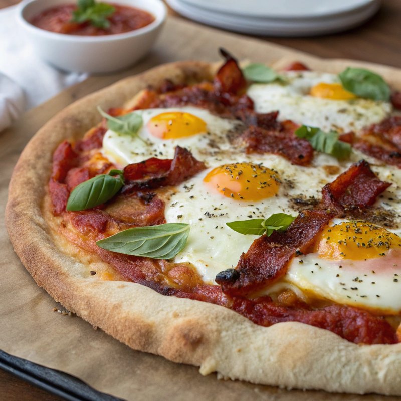 Bacon and Egg Breakfast Pizza