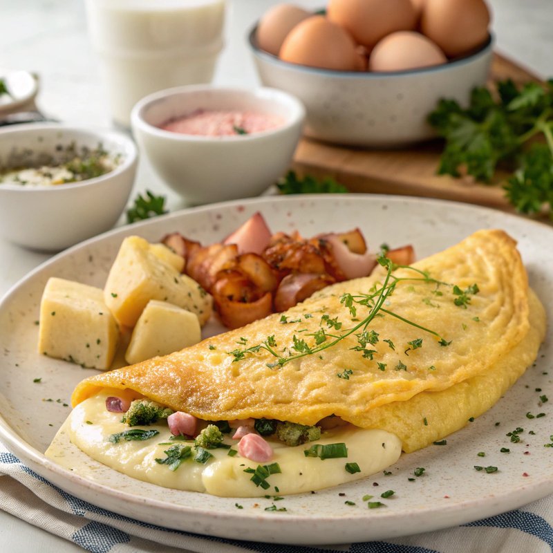Classic French Omelet with Cheese
