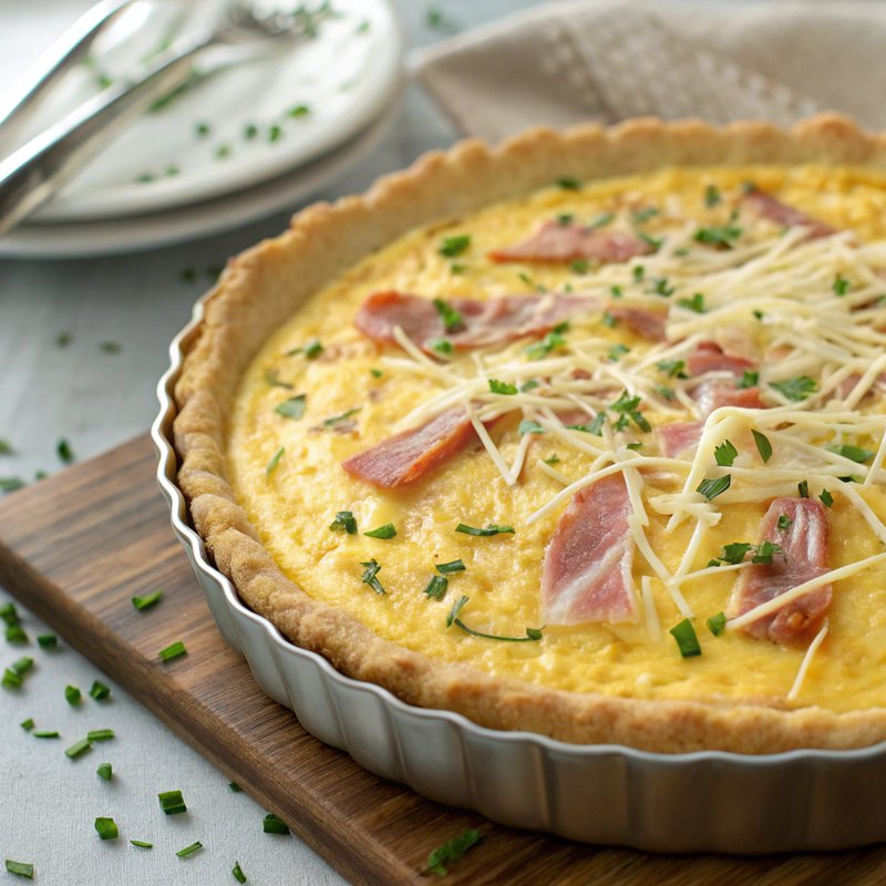 Gouda and Ham Quiche