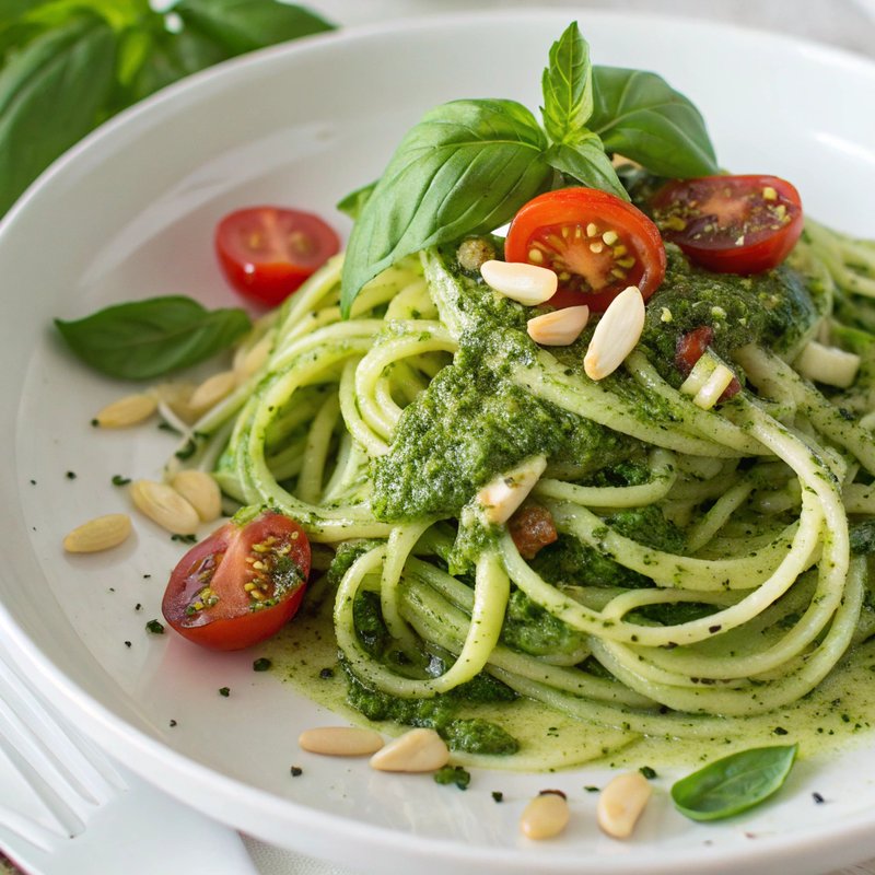 Zucchini Noodles with Homemade Pesto