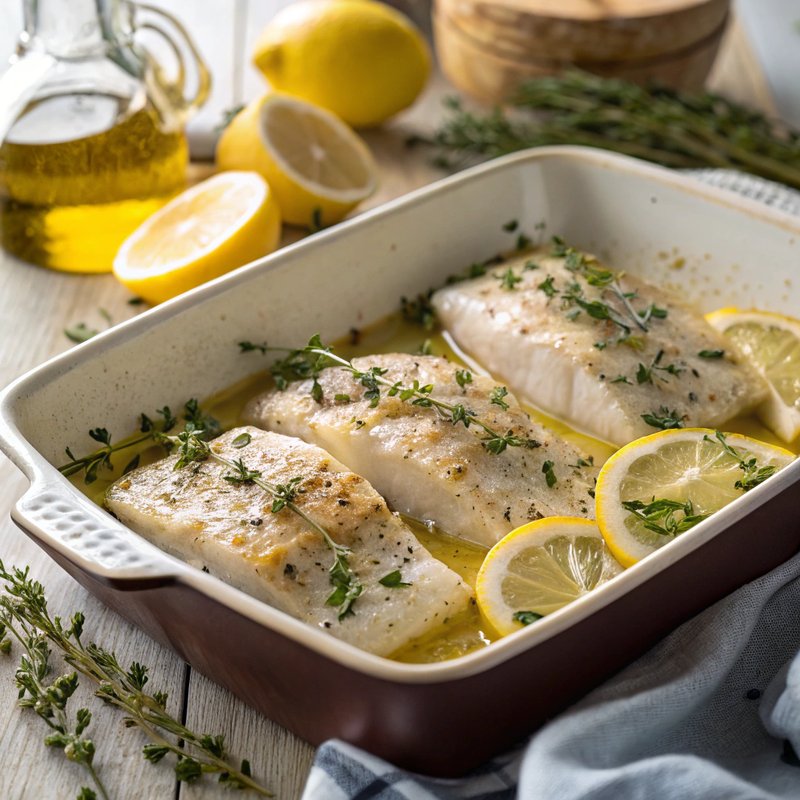 Thyme and Lemon Baked Cod