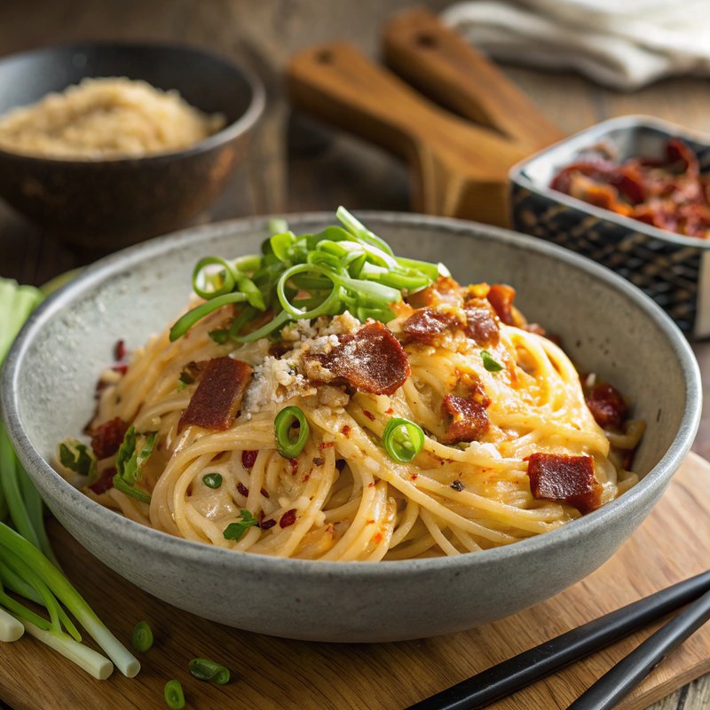 Korean Style Spaghetti Carbonara