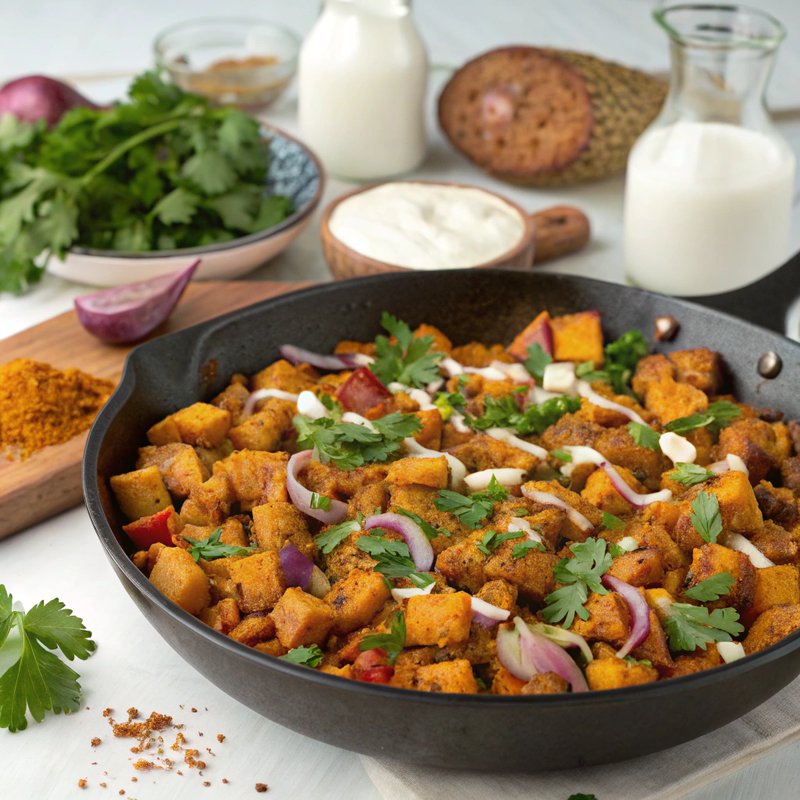 Coconut Curry Sweet Potato Hash