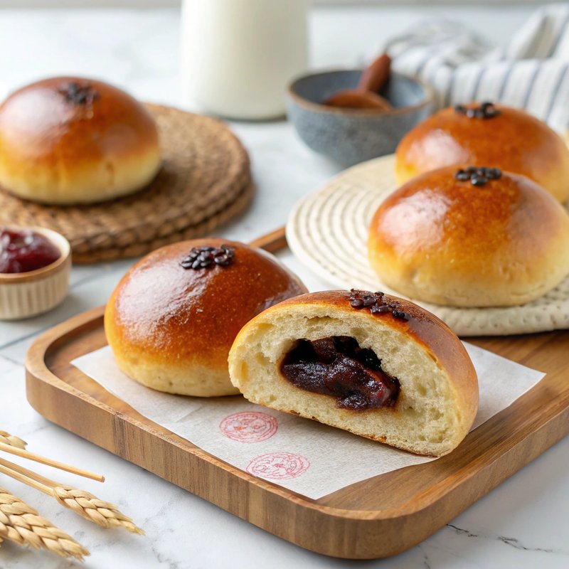 Anpan (Japanese Sweet Red Bean Buns)
