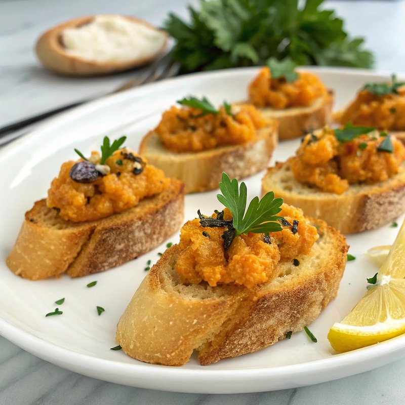 Sea Urchin Crostini