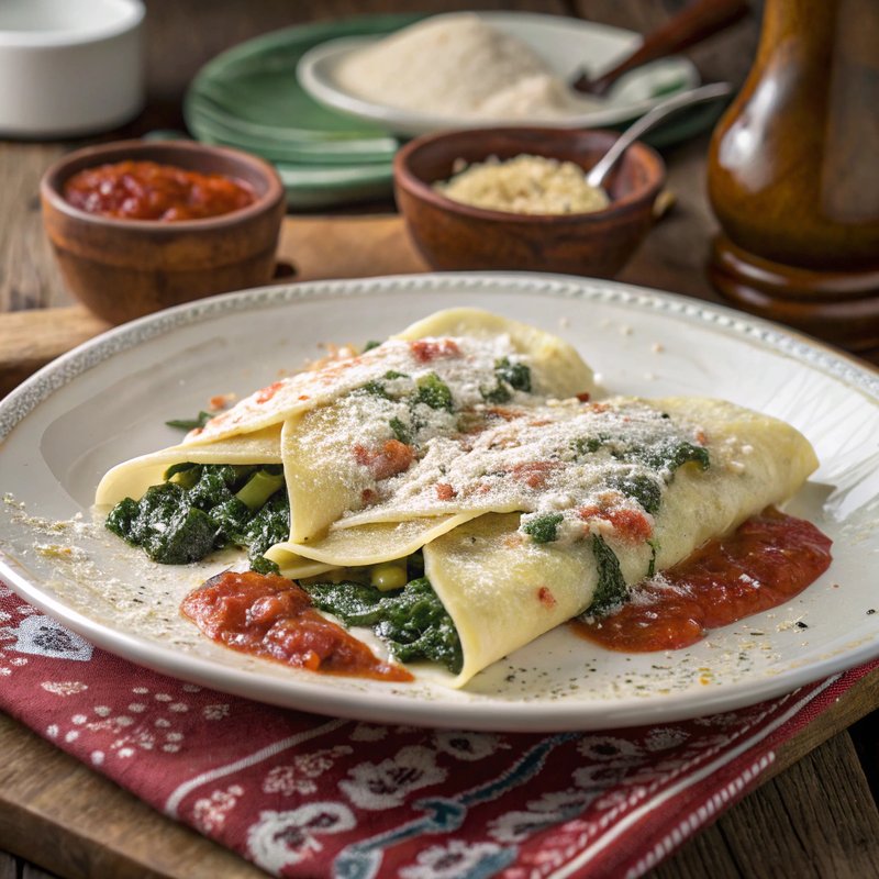Crespelle Alla Fiorentina: Tuscan Spinach and Ricotta Crepes