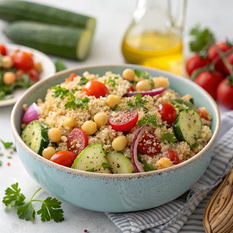 Mediterranean Quinoa and Chickpea Salad