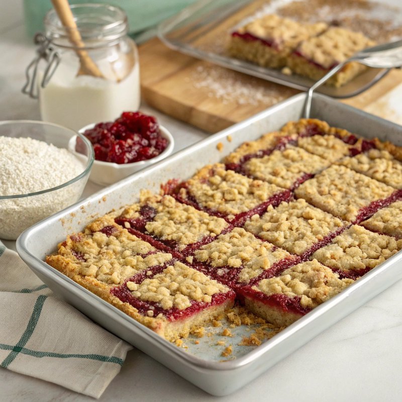 Raspberry Oat Bars