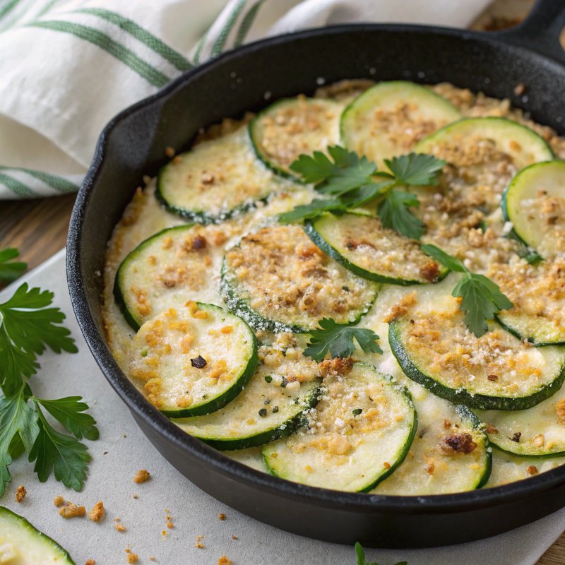 Garlic and Zucchini Gratin