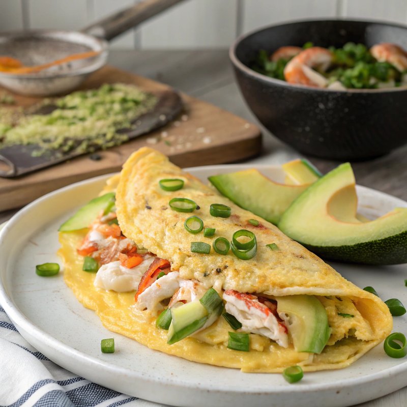 Crab and Avocado Omelette