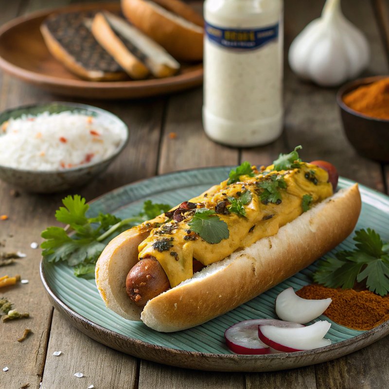 Exotic Coconut Curry Hot Dog