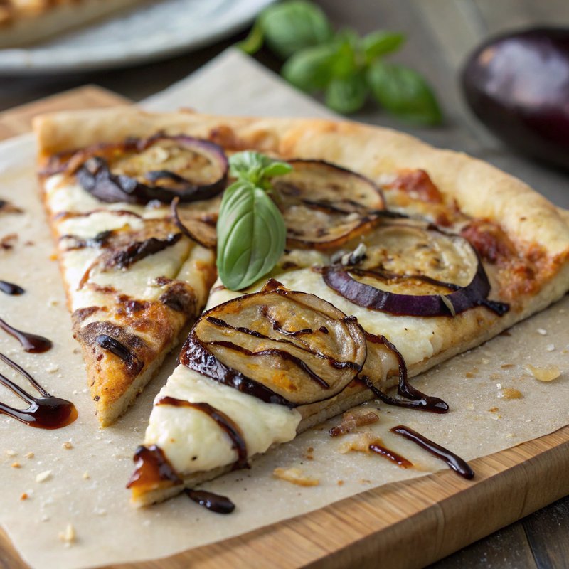 Eggplant and Caramelized Onion Pizza
