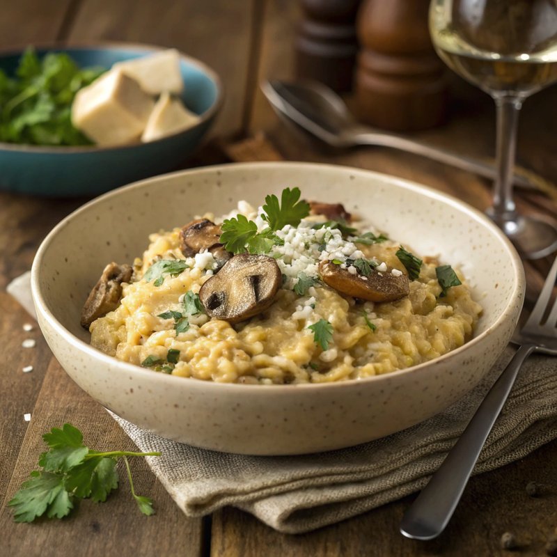 Mushroom and Gorgonzola Risotto