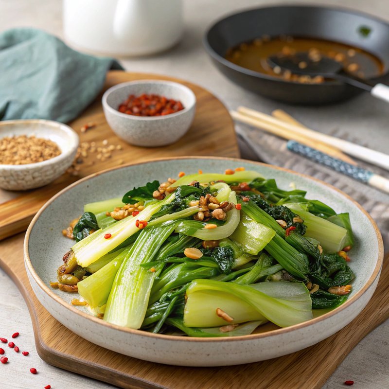 Bok Choy and Leek Stir Fry