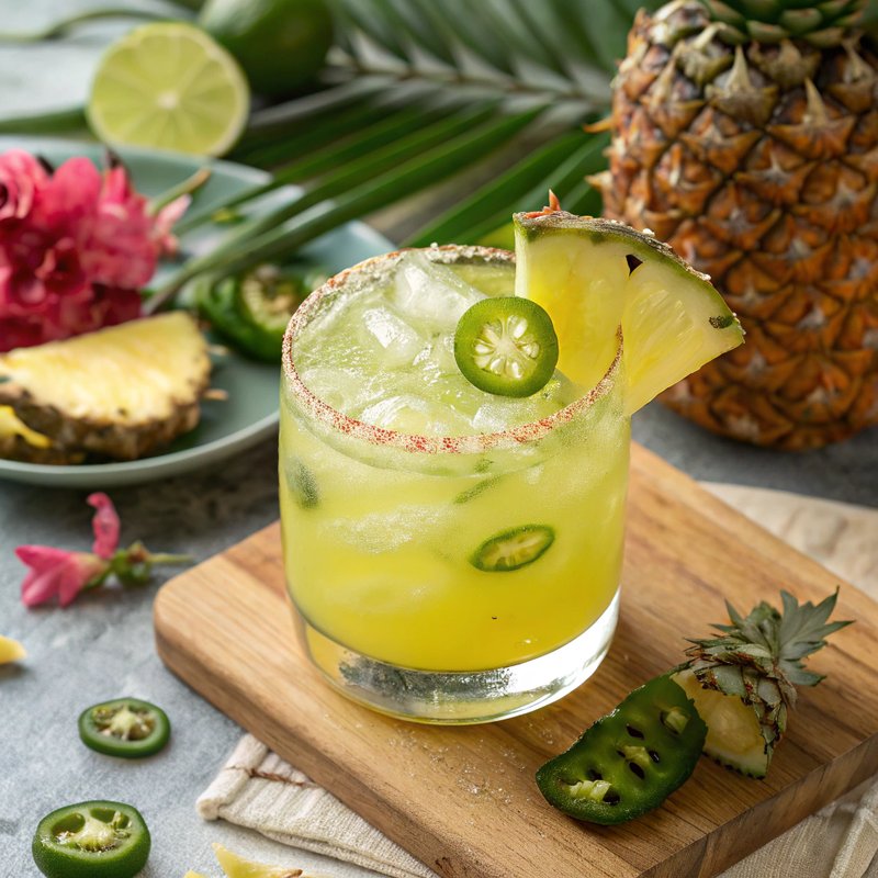 Pineapple Jalapeno Margarita Mocktail