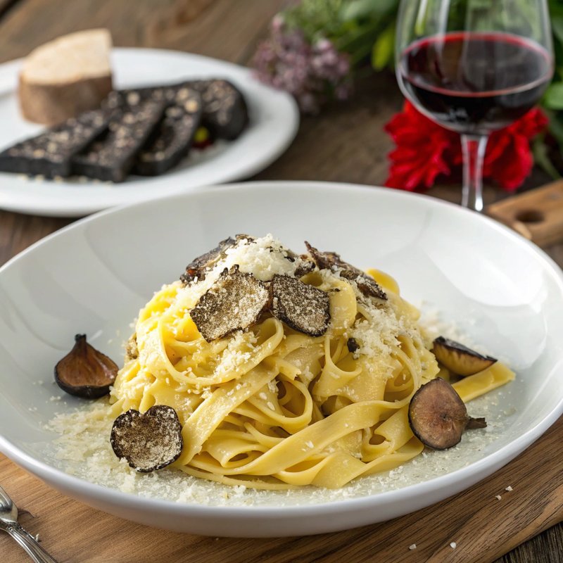 Luxurious Tagliatelle with Black Truffles