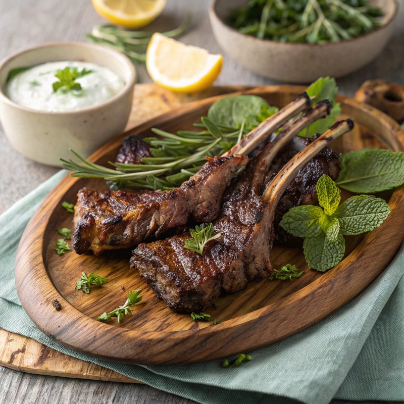 Grilled Herb-Marinated Lamb Ribs