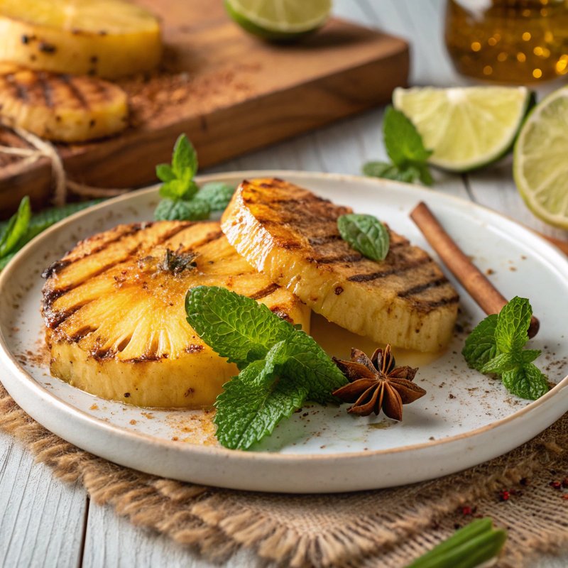 Grilled Pineapple with Honey-Lime Drizzle