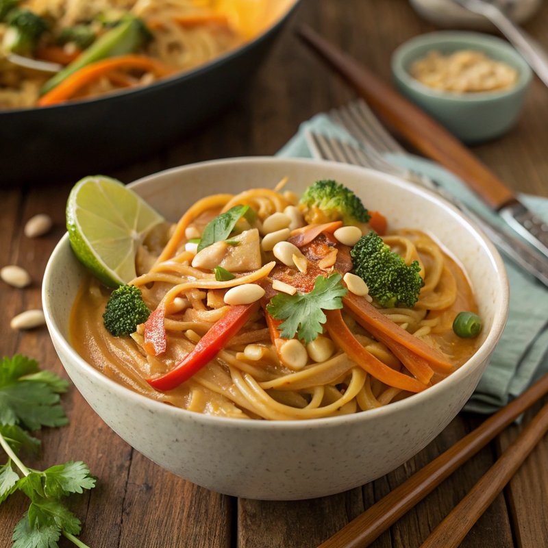 Authentic Thai Peanut Curry Noodles