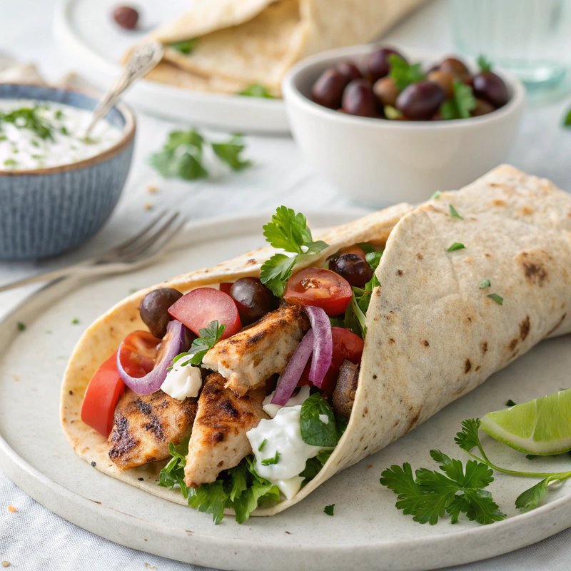 Mediterranean Chicken Wrap Sandwich