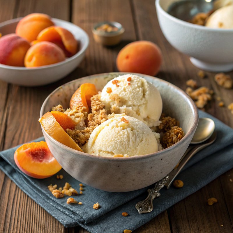 Decadent Apricot Crumble Ice Cream