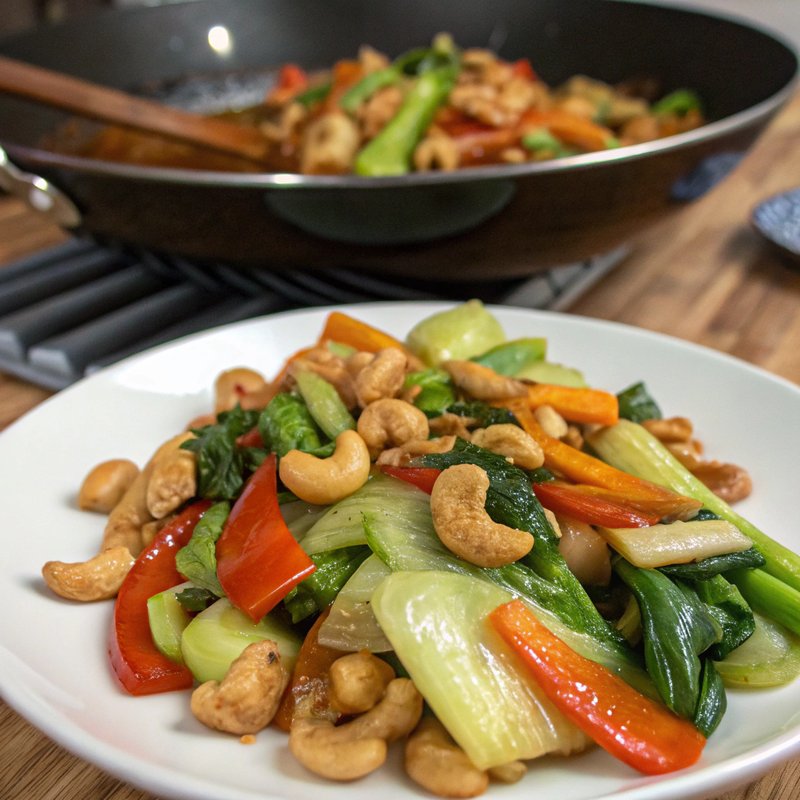 Bok Choy and Cashew Stir Fry