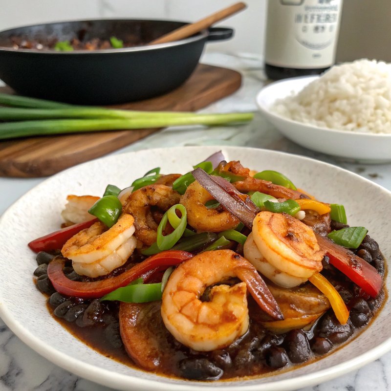 Shrimp Stir-Fry with Homemade Black Bean Sauce