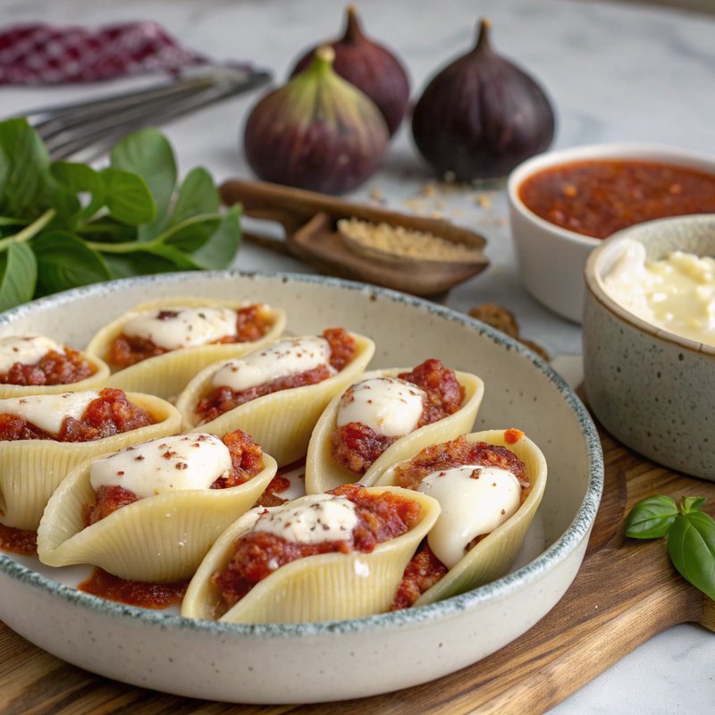 Fig and Ricotta Stuffed Shells