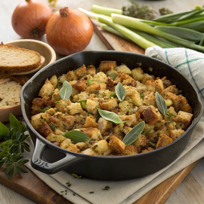 Savory Parsnip and Sage Stuffing