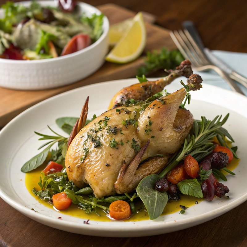 Herb-Stuffed Quail