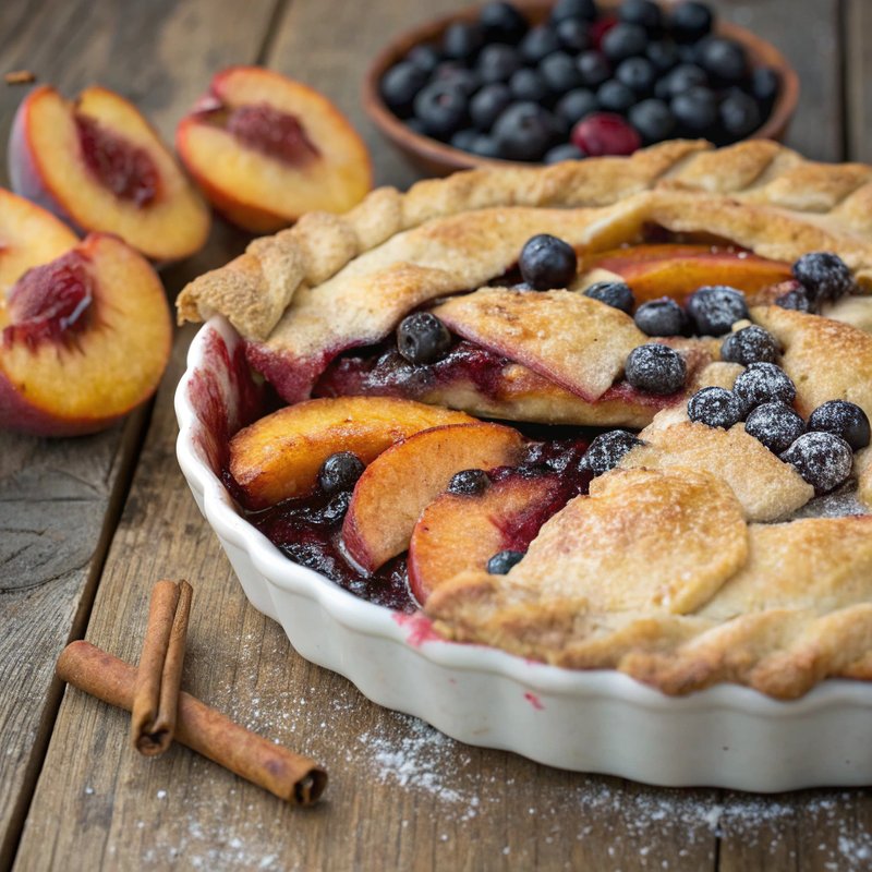 Nectarine and Blueberry Pie