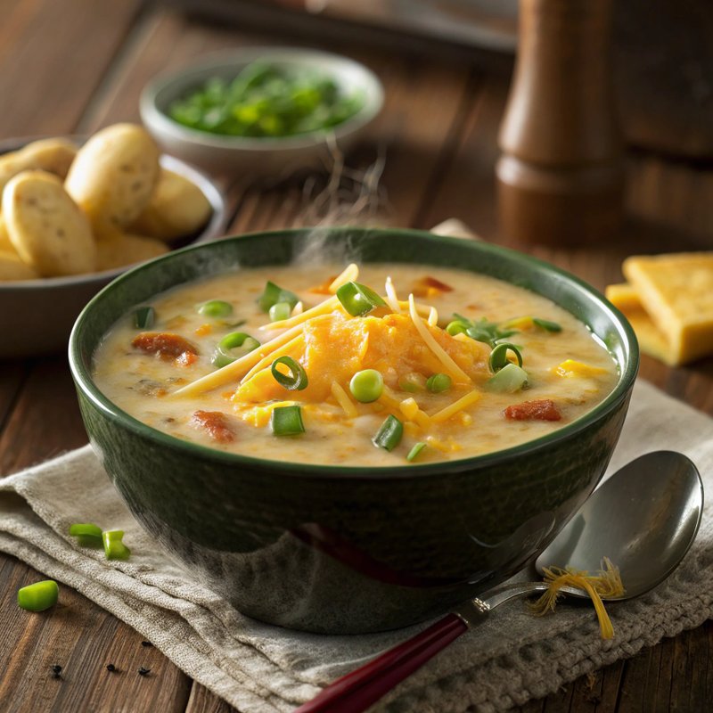 Cheddar Cheese and Potato Soup