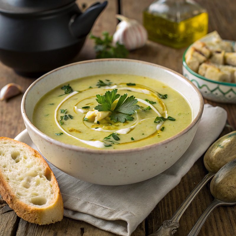 Zucchini and Roasted Garlic Soup